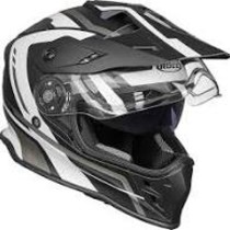 Rocc 782 Endurohelm Wit met Zonnevizier