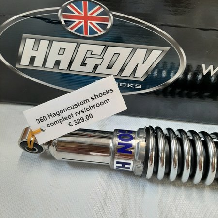 Hagon Kreidler 50cc 360 Hagoncustom shocks compleet RVS/Chroom