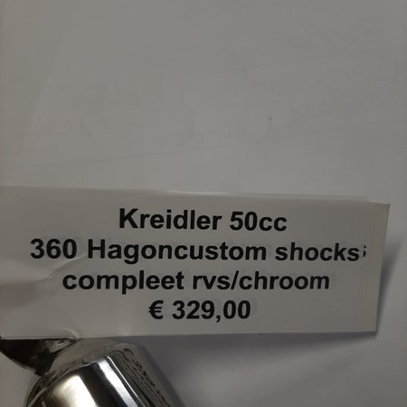 Hagon Kreidler 50cc 360 Hagoncustom shocks compleet RVS/Chroom