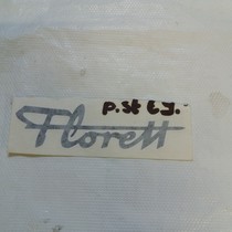 Florett sticker zwart