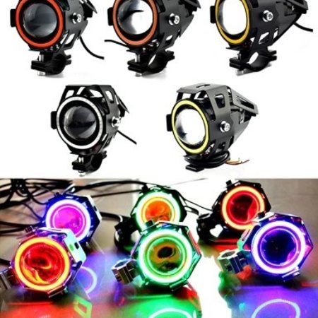 Set Motorfiets 12v 125w spotlight LED Angel Eye