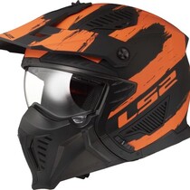 LS2 Drifter mud oranje /zwart mat