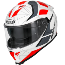 rocc intergraal helm model 390 wit/grijs/rood