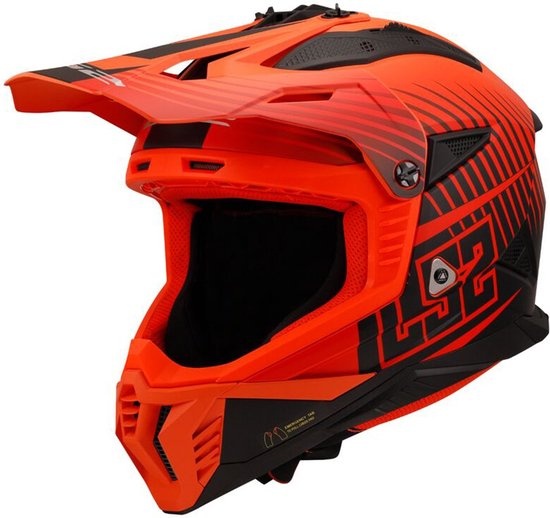 ls2 LS2 Helm Fast II Duck MX708 fluor oranje maat S