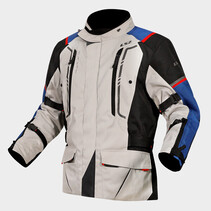 LS2 Narvik jas textiel blauw/zwart/grijs/rood