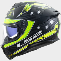 LS2 FF808 integraal helm Stream II Galdam zwart/ HV Yellow 22.06