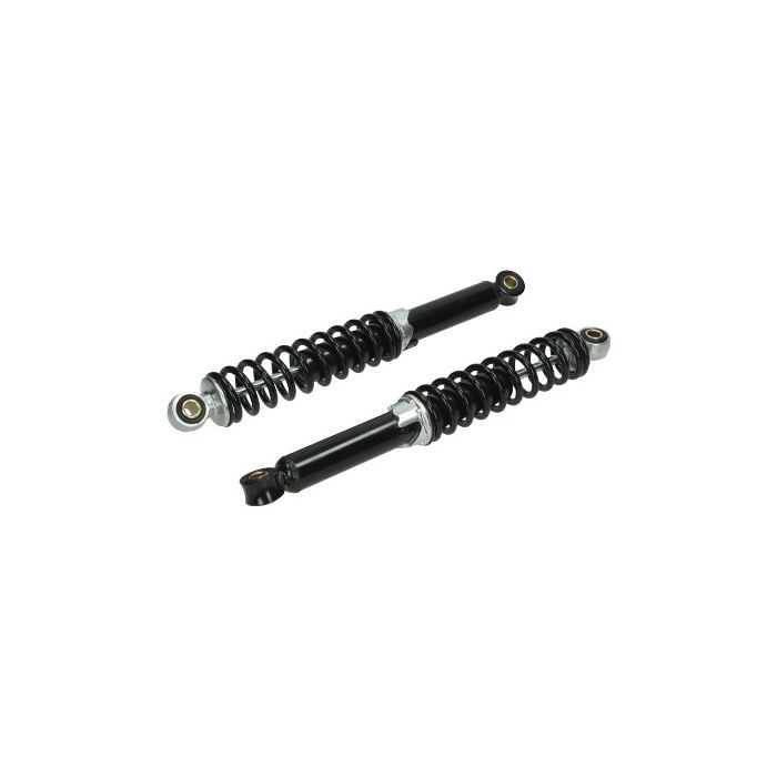 DMP P-37676 Schokbrekerset DMP 340mm zwart past op camino, citta, puch maxi, tomos