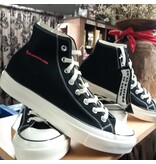 Kreidler kreidler sneaker zwart/rood logo(model all star converse))