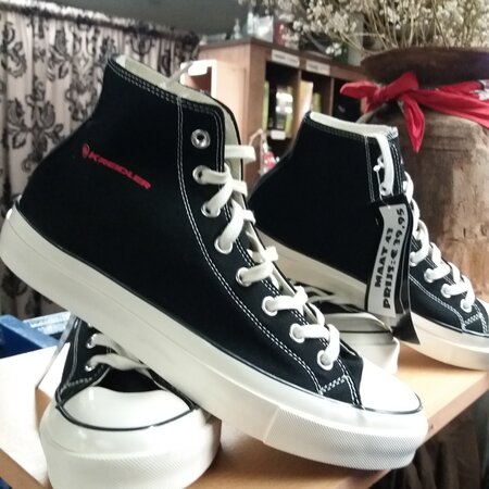 Kreidler kreidler sneaker zwart/rood logo(model all star converse))