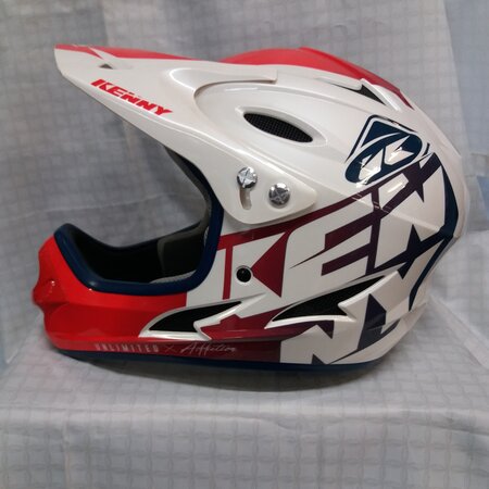 kenny kenny kinder cross helm wit/rood