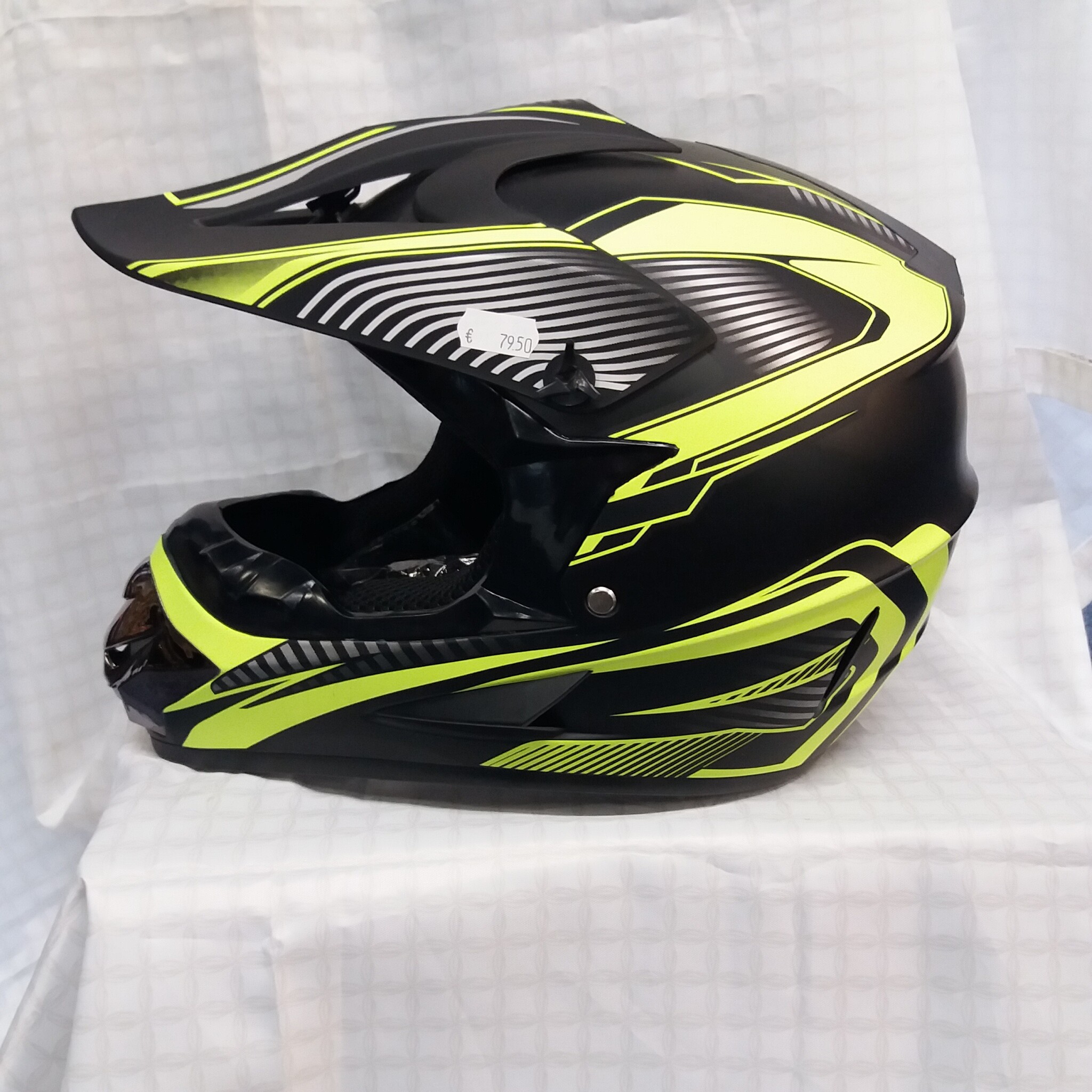 onbekend kinder cross helm zwart/neon maat s