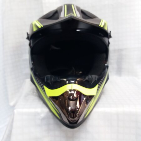 onbekend kinder cross helm zwart/neon maat s