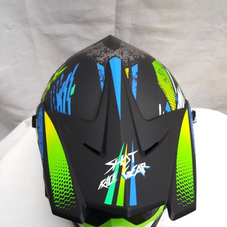 ali Kinder croshelm zwart /neon maat m excl. cros bril