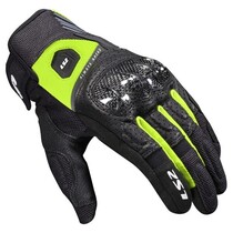 LS2 ATOM MAN GLOVES BLACK H-V YELLOW MAAT S