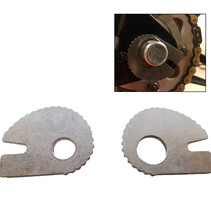 H-5134 KREIDLER Kettingspanner set links en rechts ribbel  3mm RVS