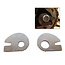 Kreidler kettingspanner set links en rechts ribbel  3mm RVS
