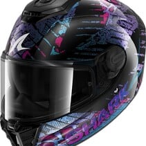 SHARK SPARTAN RS REPTAIA Black Blue Glitter