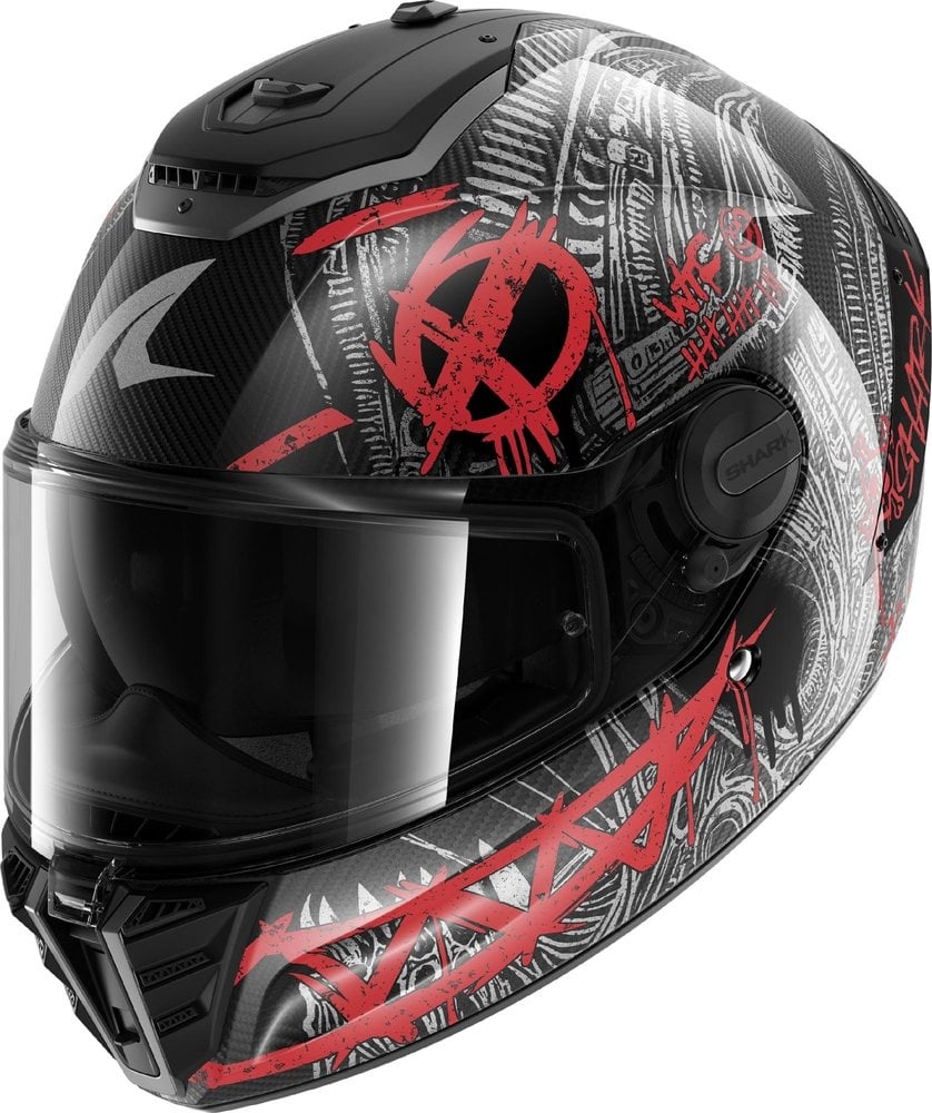 SHARK SHARK SPARTAN RS CARBON SHIEVER Carbon Anthracite Red