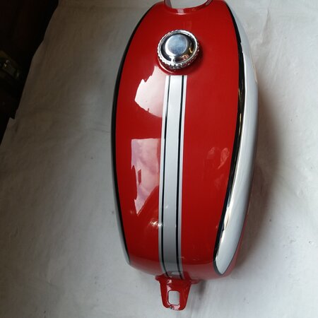 Nieuwe Tank voor Zundapp KS-80 ( rood met chroom)