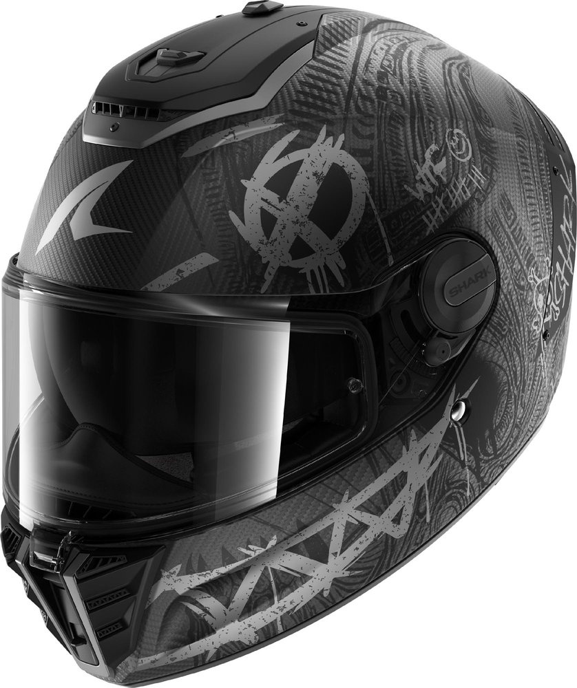 SHARK SHARK SPARTAN RS CARBON SHIEVER Mat Carbon Anthracite Silver