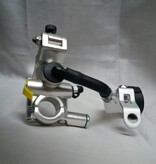Rempomp verstelbaar universeel met reservoir aluminium
