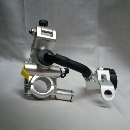 Rempomp verstelbaar universeel met reservoir aluminium