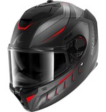 SHARK SHARK SPARTAN GT PRO CARBON MEKARIUM Mat Carbon Anthracite Red