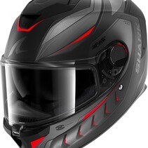 SHARK SPARTAN GT PRO CARBON MEKARIUM Mat Carbon Anthracite Red