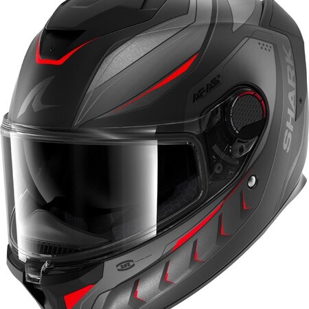 SHARK SHARK SPARTAN GT PRO CARBON MEKARIUM Mat Carbon Anthracite Red