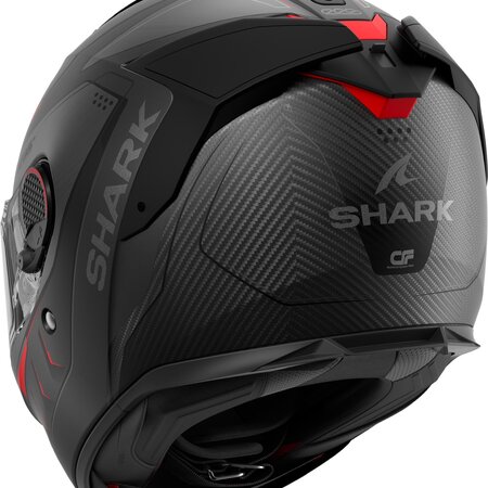 SHARK SHARK SPARTAN GT PRO CARBON MEKARIUM Mat Carbon Anthracite Red