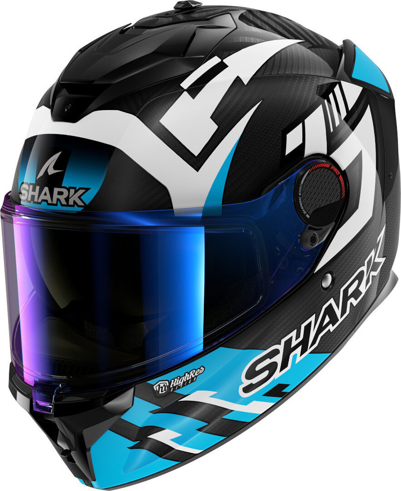 SHARK SHARK SPARTAN GT PRO CARBON ZARCO TRACK RACER Carbon White Blue