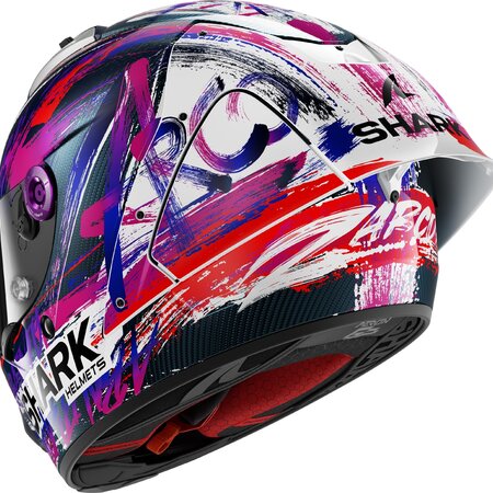 SHARK SHARK AERON-GP FIM RACING #1 REPLICA ZARCO SIGNATURE Carbon White Violet
