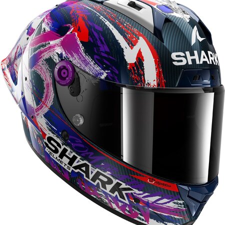 SHARK SHARK AERON-GP FIM RACING #1 REPLICA ZARCO SIGNATURE Carbon White Violet