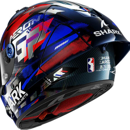 SHARK SHARK AERON-GP FIM RACING #1 REPLICA ZARCO VICTORY 2025 Carbon Blue Chrome
