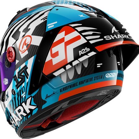 SHARK SHARK AERON-GP FIM RACING #2 SPEED-FANCY Carbon White Blue