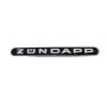P-18465 Embleem woord [Zundapp] langwerpig alu/zwart 517