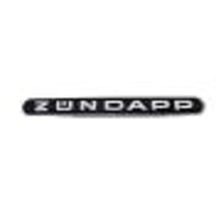 Zundapp Embleem woord [Zundapp] langwerpig alu/zwart 517