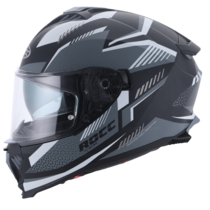 ROCC 390 integraalhelm met matte decoratie zwart/wit/grijs