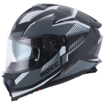 ROCC 390 integraalhelm met matte decoratie zwart/wit/grijs