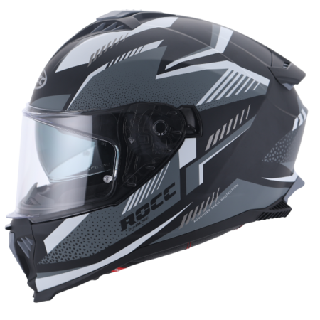 Rocc ROCC 390 integraalhelm met matte decoratie zwart/wit/grijs