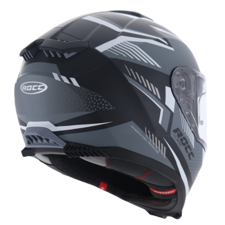 Rocc ROCC 390 integraalhelm met matte decoratie zwart/wit/grijs