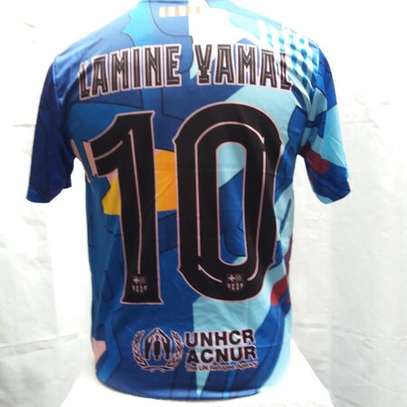 voetbalschirt maat M Lamine Yamal blauw voetbal shirt maat M Lamine Yamal  /blauw