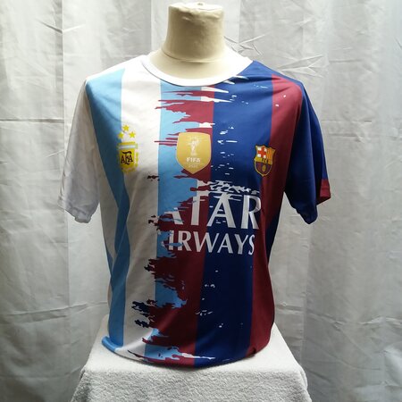 Voetbalshirt maat XL /Messi /wit /blauw Voetbalshirt maat XL /Messi /wit /blauw