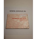 64 werkplaats boekje Honda MT50S/gebruikt 64 werkplaats boekje Honda MT50S/gebruikt