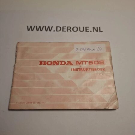 64 werkplaats boekje Honda MT50S/gebruikt 64 werkplaats boekje Honda MT50S/gebruikt