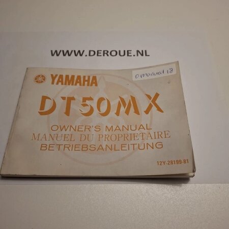 18 werkplaats handboekje YAMAHA DT50 MX 1982 gebruikt 18 werkplaats handboekje YAMAHA DT50 MX 1982 gebruikt