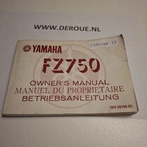 13 werkplaats handboekje YAMAHA FZ750 1988 gebruikt
