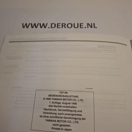 32 werkplaats handboekje YAMAHA YZF R6 1999 gebruikt 32 werkplaats handboekje YAMAHA YZF R6 1999 gebruikt