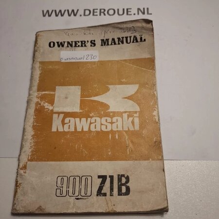 230 werkplaats handboekje KAWASAKI 900 Z1B 1974 gebruikt 230 werkplaats handboekje KAWASAKI 900 Z1B 1974 gebruikt