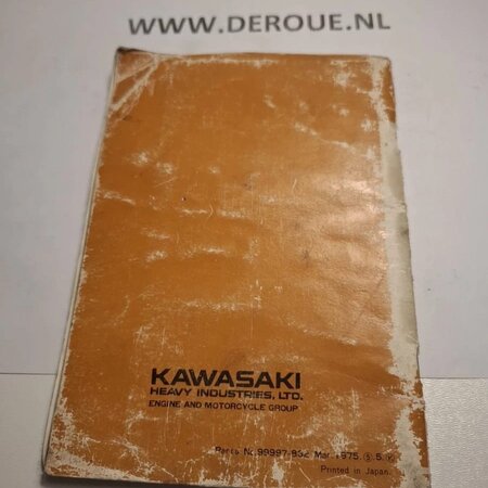 230 werkplaats handboekje KAWASAKI 900 Z1B 1974 gebruikt 230 werkplaats handboekje KAWASAKI 900 Z1B 1974 gebruikt